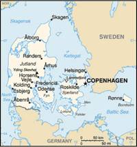 Map of Denmark