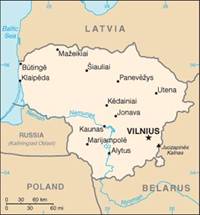 Map of Lithuania